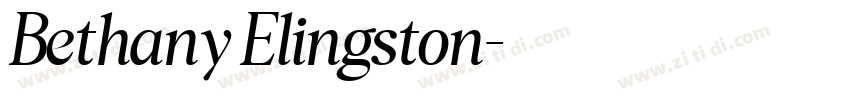 Bethany Elingston字体转换